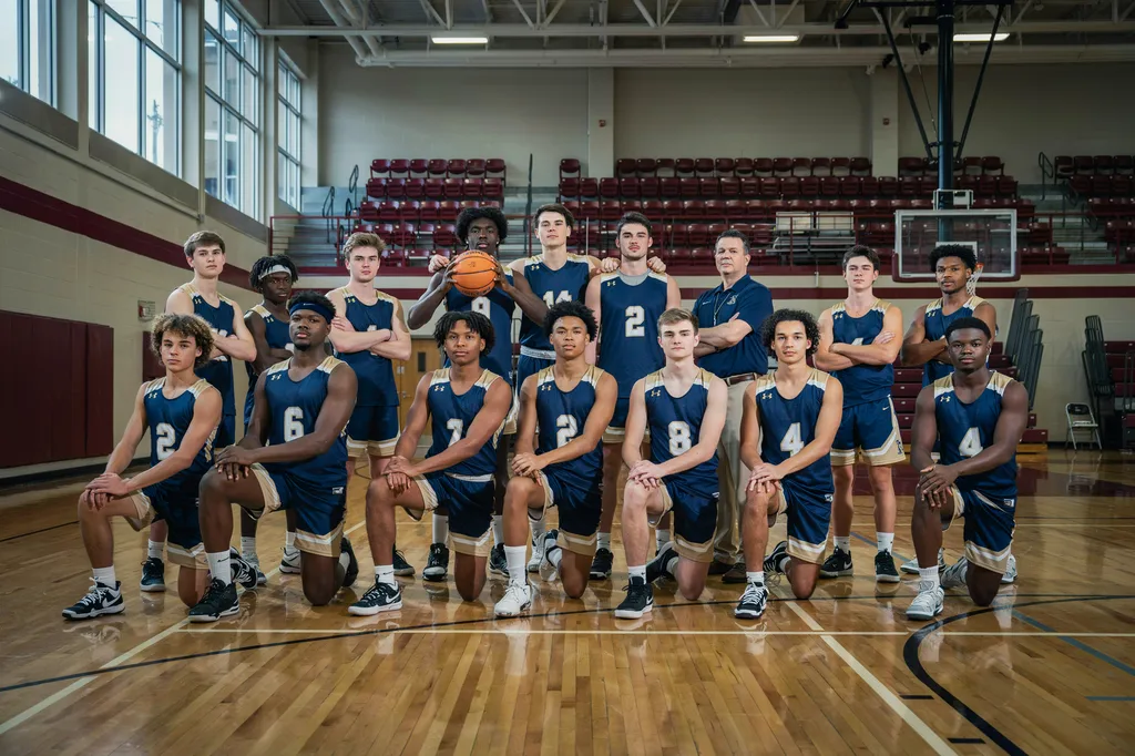 A high school varsity team photographed by Continental Studios.